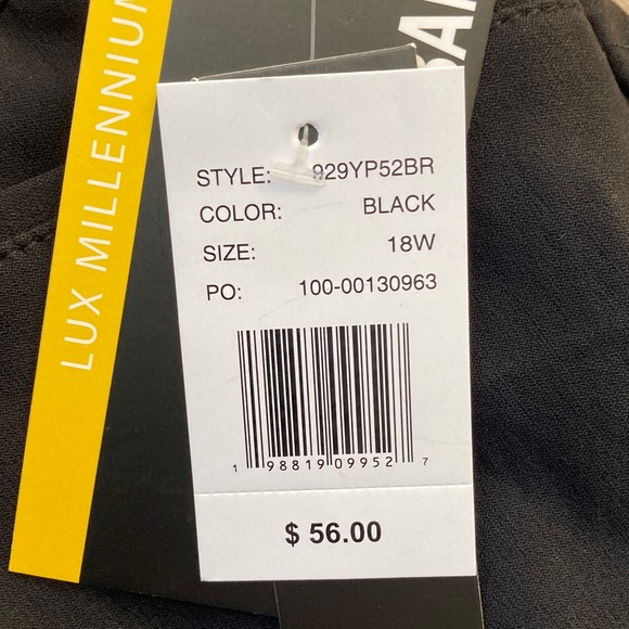 Briggs lux millennium Capri pull on pant black  comfort waistband 18W - Picture 13 of 17